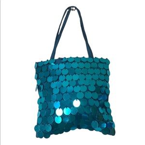 Lane Bryant Turquoise Sequined Satchel